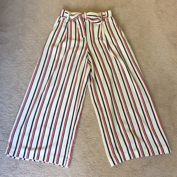 Zara Pants - Zara Trafaluc Striped Culottes